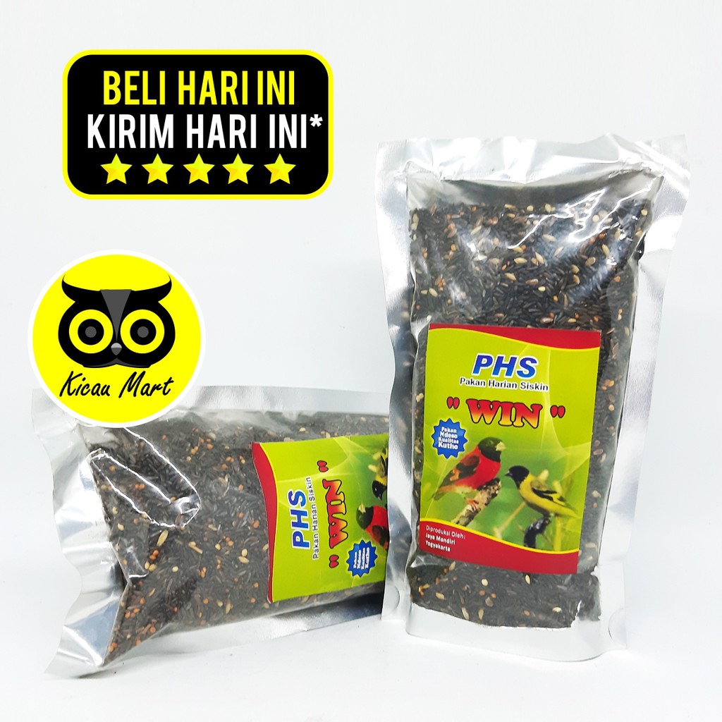 PAKAN MAKANAN HARIAN BURUNG SISKIN BIJI MILLET MILET PHS WIN JAYA MANDIRI KEMASAN PLASTIK PKSISJM