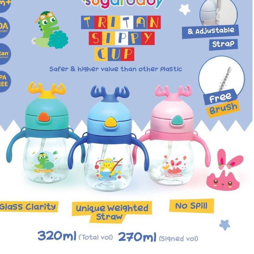 ➯ Botol Sugar Baby Tritan Sippy Cup Star, Rabbit, 2in1, Kid Bottle ♪