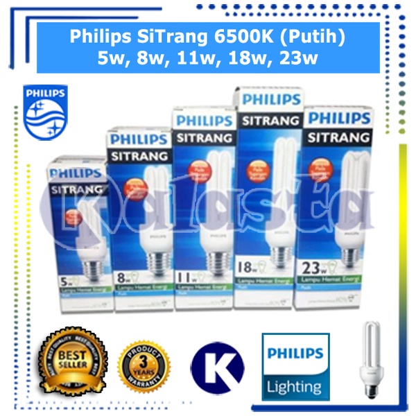 Promo Lampu Philips Sitrang 5w / 8w / 11w / 18w / 23w (Gratis Bubble)