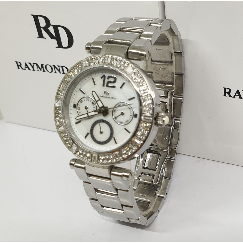 Raymond Daniel RD216 Silver White Jam Tangan Wanita Original