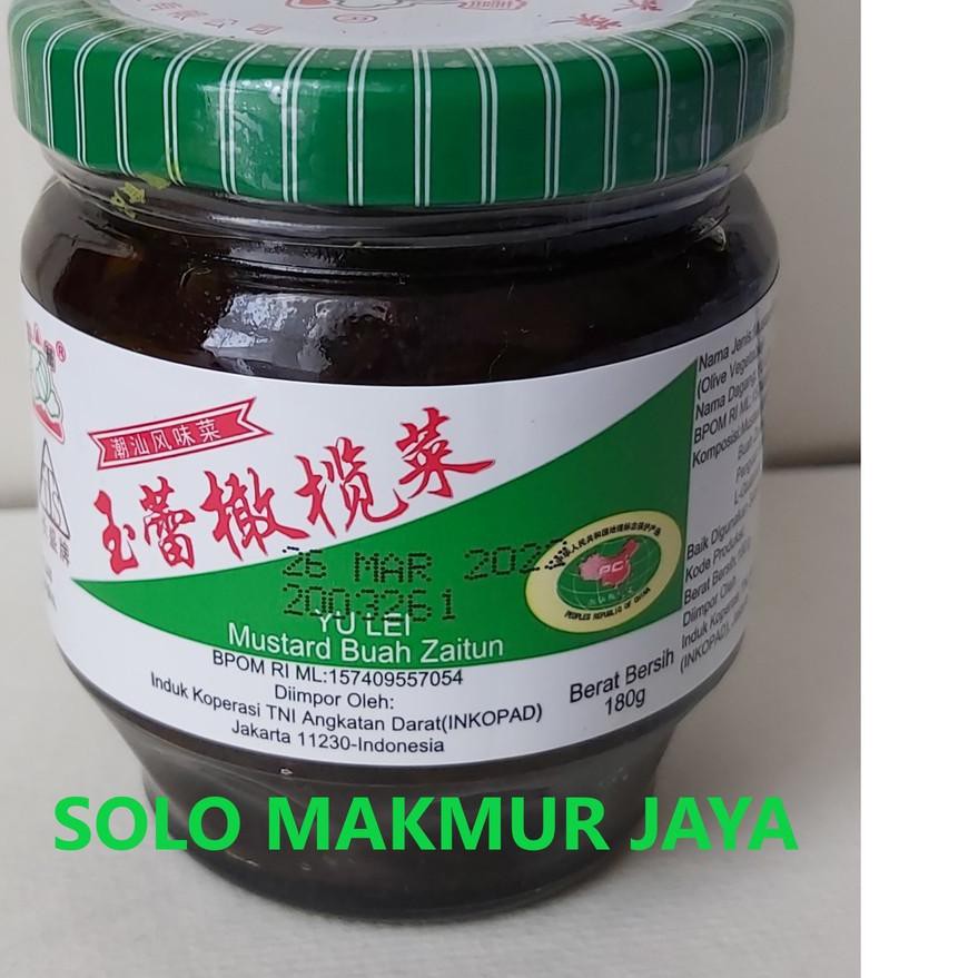 

>COD.E-0416!! Yu Lei TTS Mustard Buah Zaitun Olive Vegetable 180 g Termurah