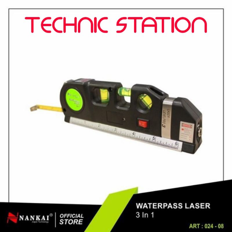 

NANKAI Waterpass Laser 3 in 1 Penggaris 25 Level Vertikal Horizontal