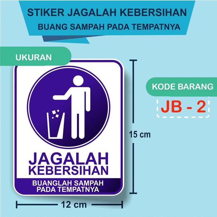 Stiker Sticker Jagalah Kebersihan Keep Clean Shopee Indonesia