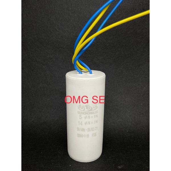 capacitor kapasitor bulat mesin cuci 5uf 14uf