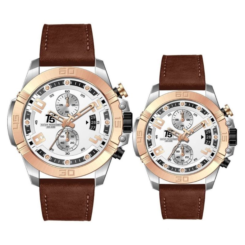 Jam Tangan Pria T5 H3637 couple leather original free box