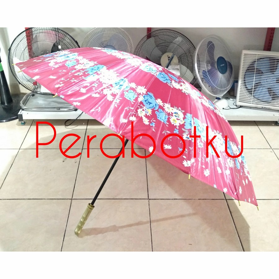 Payung Golf Saten / Payung Besar Jumbo / Payung Tongkat MOTIF RANDOM