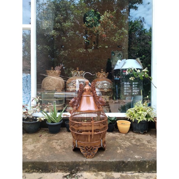 sangkar perkutut ukir naga
