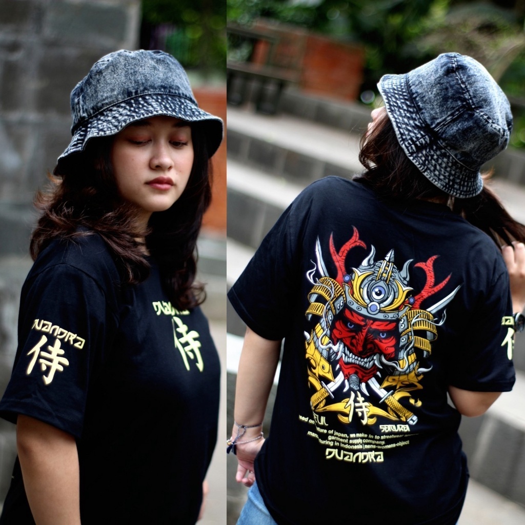 Kaos Distro Premium MEMPHIS DVANDRA APPAREL ORIGINAL Art DEVIL SAMURAI JAPANESE CULTURE/ Baju Lengan