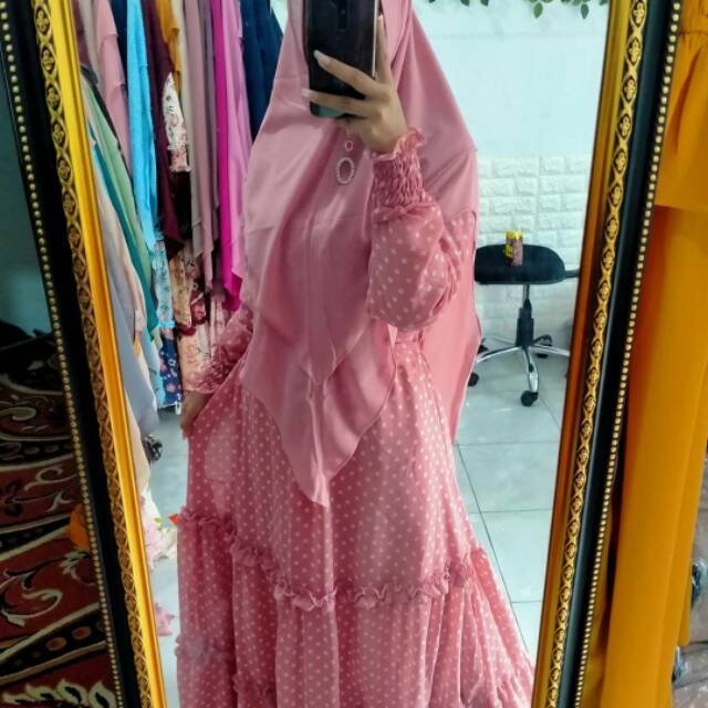 HARGA SALE POLKA PINK ORI ARRAFA SYARI