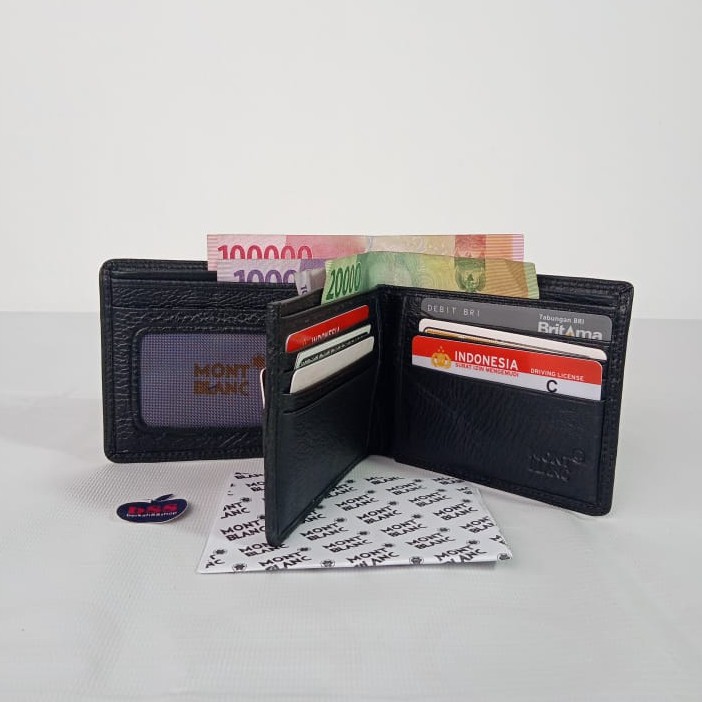 Dompet Pria Lipat Kulit Asli Mb Polos