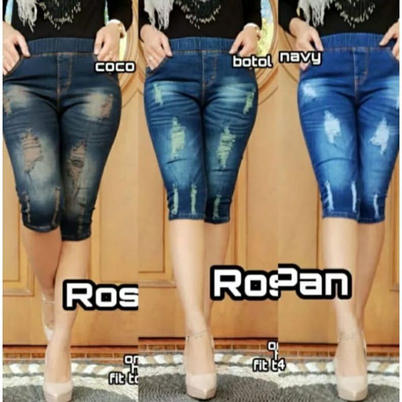 celana jeans wanita/celana jeans sobek 7/8 /celana cewek 7 per 8