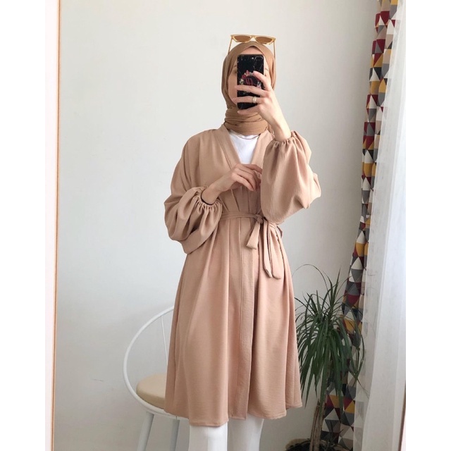 (KJI) CARDIGAN ORAMI DAILY OUTER CARDI TALI WANITA MOSCREPE PREMIUM