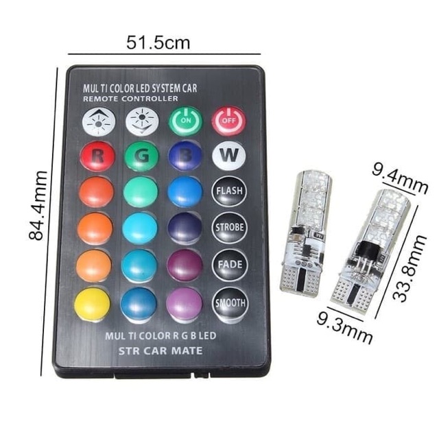 [SET SAVE MEMORY] T10 RGB 6 MATA RGB WIRELESS REMOTE, T10 RGB 6 TITIK STROBO ! ALL WARNA SAVING MEMORY !