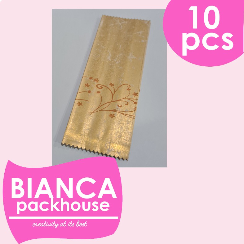 10 pcs Gold Nastar Wrapper (kertas pembungkus nastar Taiwan) tipe polos