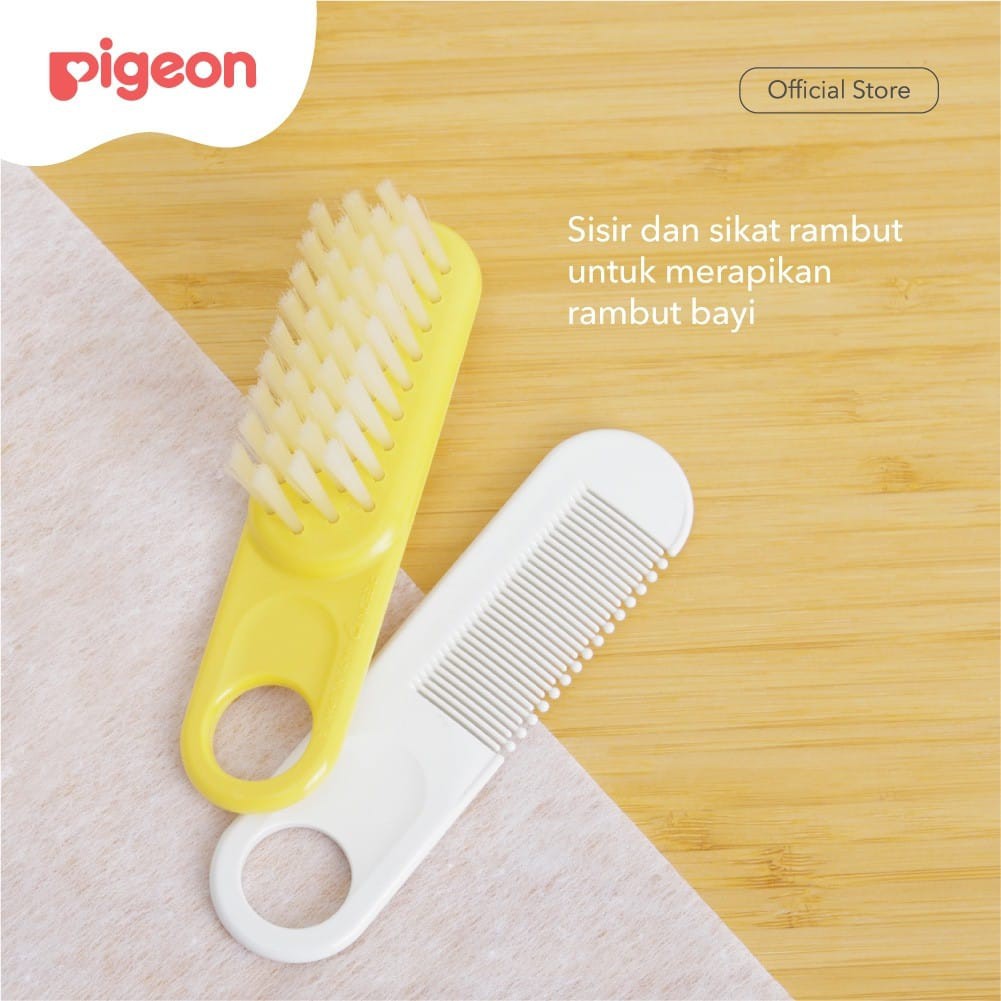 PIGEON Comb and Hair Brush Set - Import Japan | Sisir Bayi