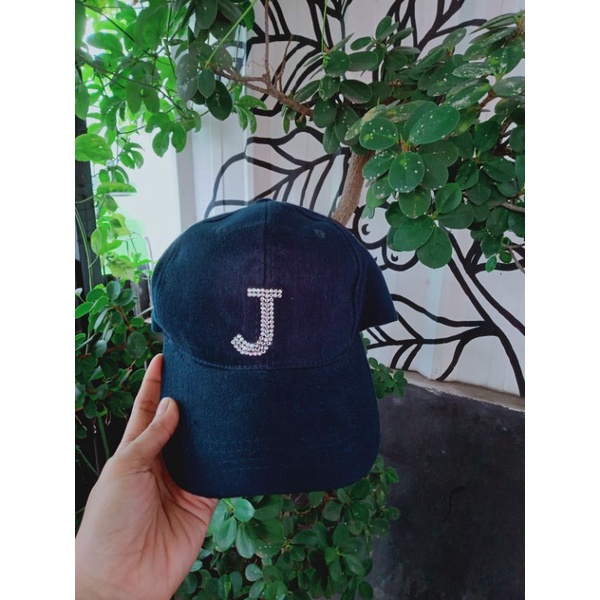 topi wanita custom huruf gaya korea