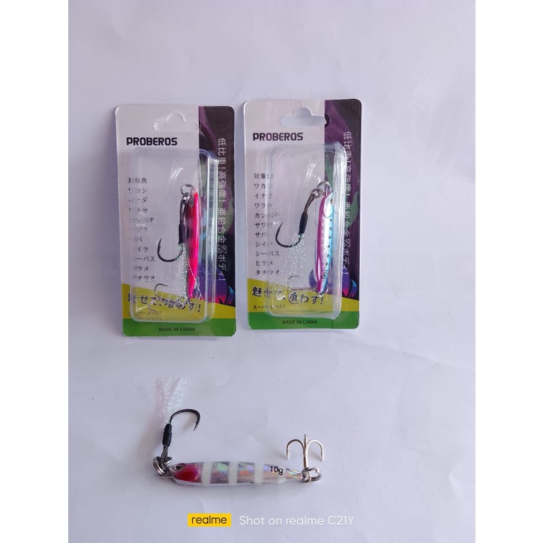 Umpan Pancing Proberos Metal Jig 10gr sudah termasuk kail