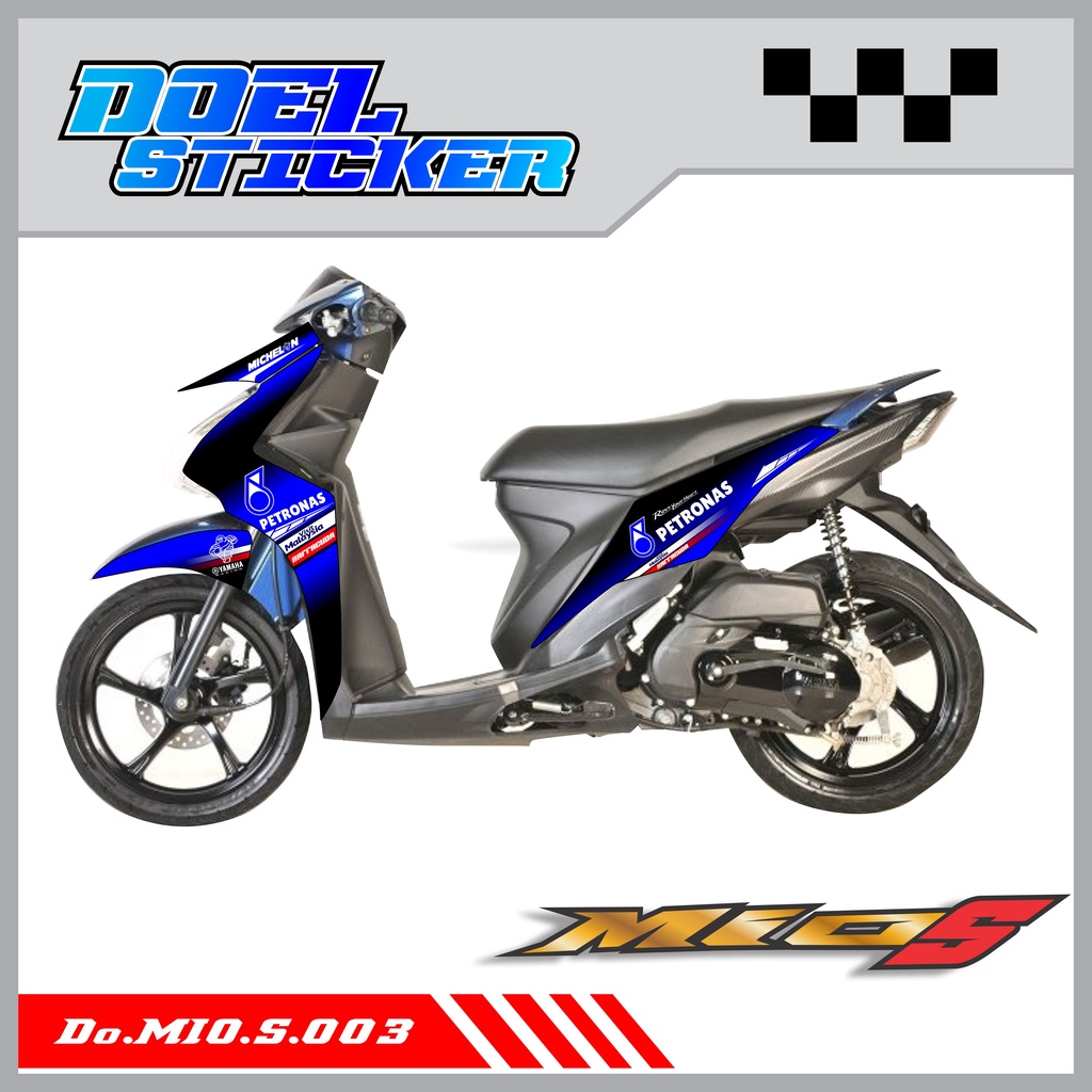 STICKER STRIPING YAMAHA MIO S - STICKER STRIPING LIST VARIASI HOLOGRAM , CROME YAMAHA MIO S DOEL 003