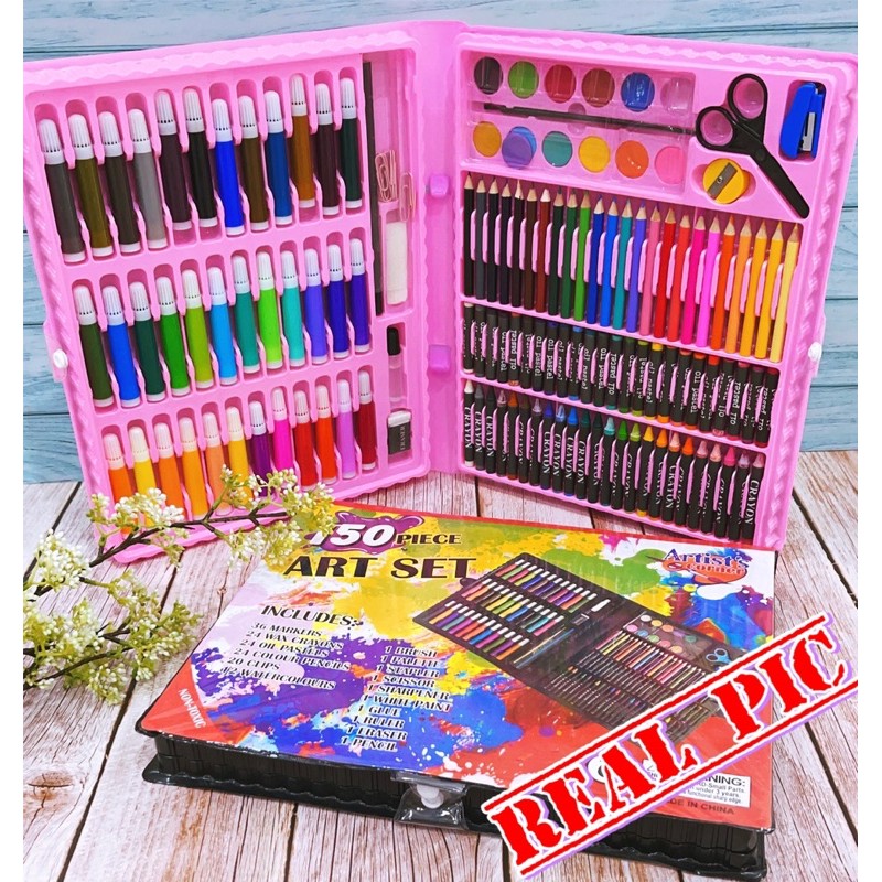 AZ 150PCS Crayon Set Pensil Warna dan Alat Gambar / Alat Tulis &amp; Lukis Menggambar Melukis Anak ATK