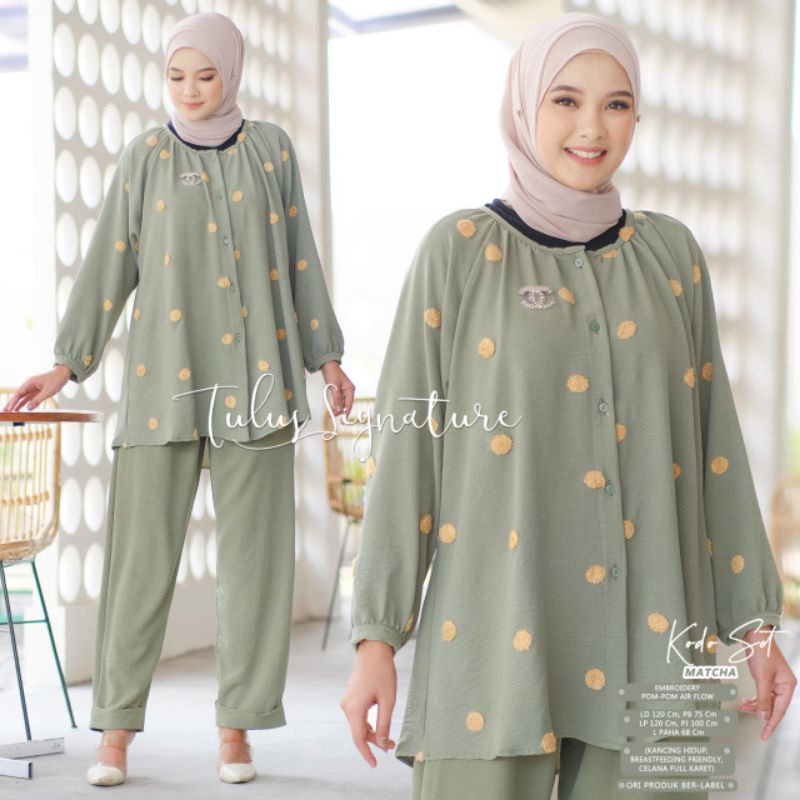 KODO SET BY TULUS SIGNATURE / ONE SET WANITA MUSLIMAH / Setelan embordy