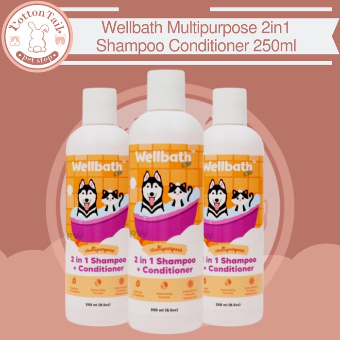 Wellbath Multipurpose 2 In 1 Pet Shampoo &amp; Conditioner 250ml SH1321