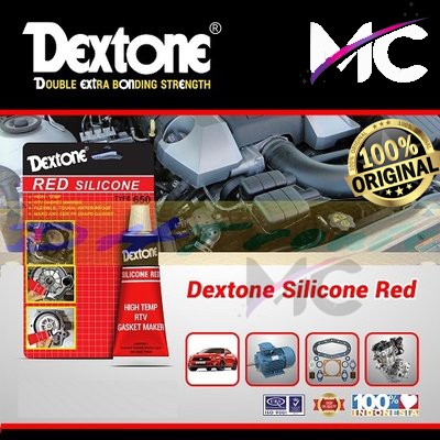 Lem Dextone Silicone Red 70 Gram Sealer Auto Untuk Mesin Mobil Motor Industri Super Kuat