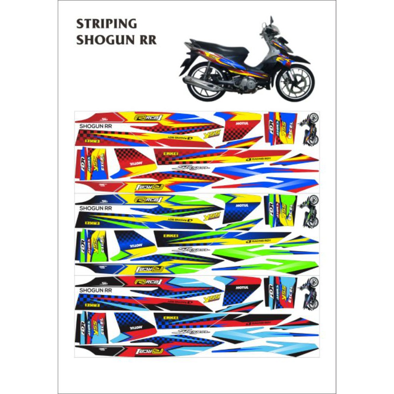 Striping lis body motor SHOGUN RR