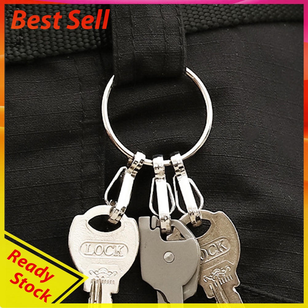 5x Outdoor Carabiner Quick Hanging Key Chain Spring Hook Molle Clasp Buckle