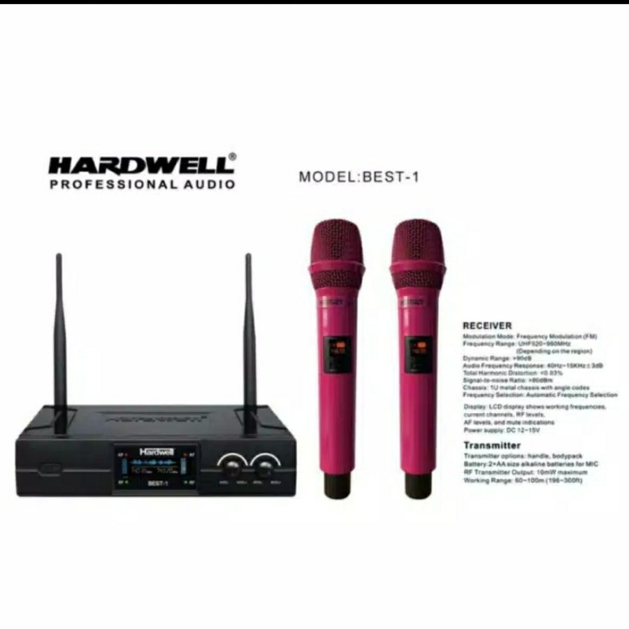 Mic Wireless Hardwell BEST 1 Dual Handle Original