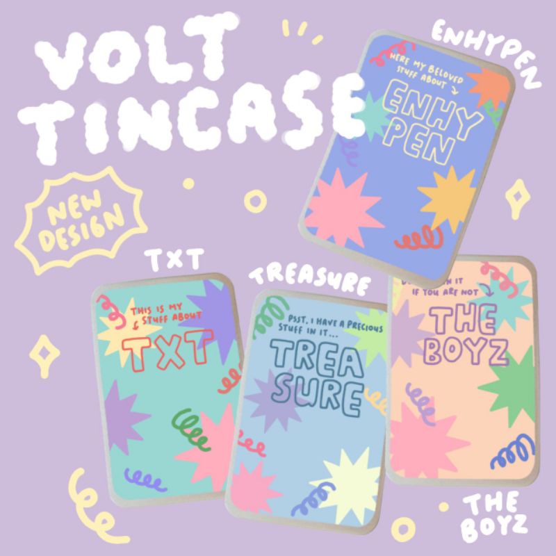 VOLT TIN CASE ✨ ( THE BOYZ TXT TREASURE ENHYPEN KPOP PC Photocard TINCASE )