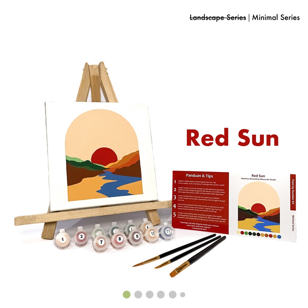 

Paint by Number Red Sunset | Painting Kit Art Set - Mecca Art Studio