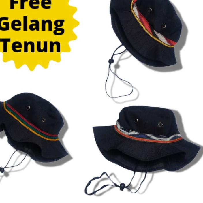 TOPI RIMBA TENUN / BUCKET HAT TENUN / BUCKET HAT / TOPI TENUN / TOPI ETNIK / TOPI PENDAKI / BUCKET P