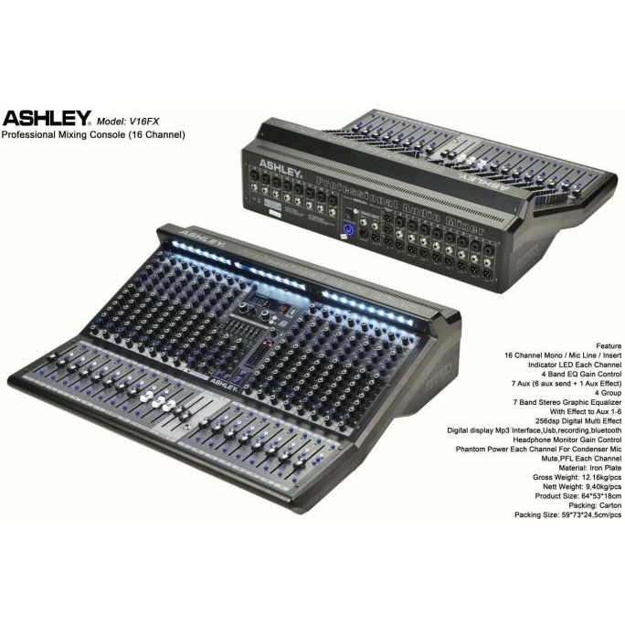 mixer audio ashley V16FX