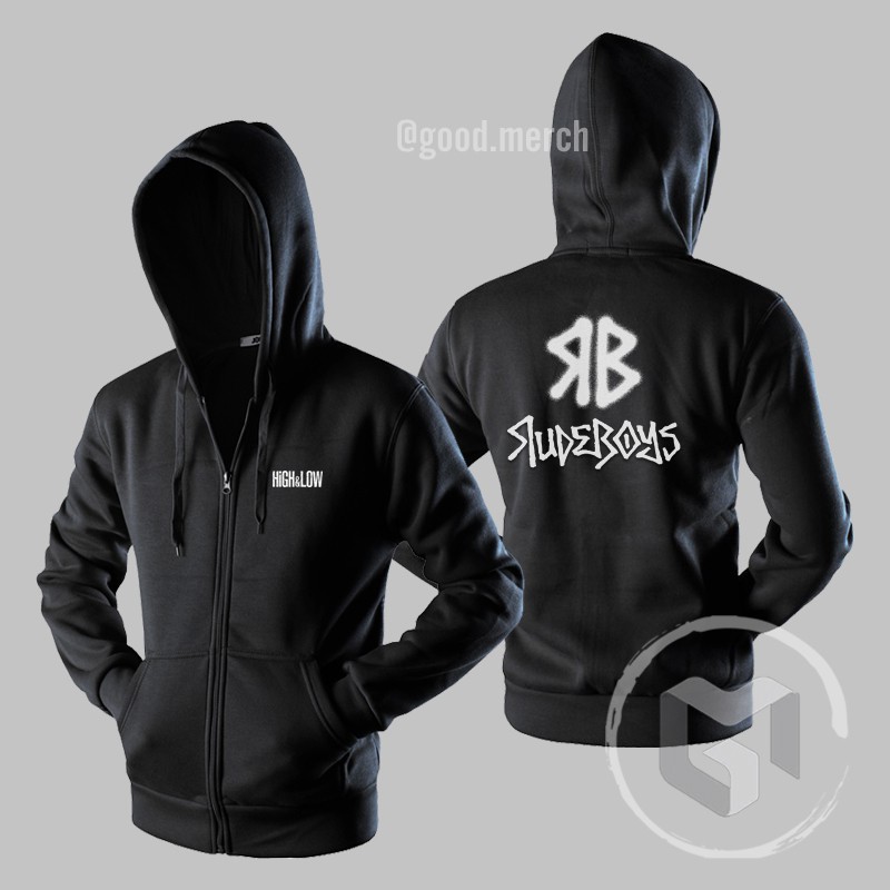 JAKET HOODIE ZIPPER RUDE BOYS HIGH AND LOW