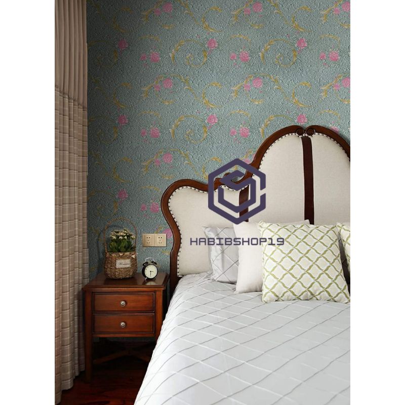 Wallpaper Sticker Dinding Bunga Dinding 9sd10mx45cm