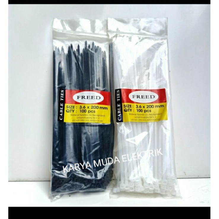 

kabel ties 20cm isi 100pcs/tali ties 3.6x200mm isi 100pcs