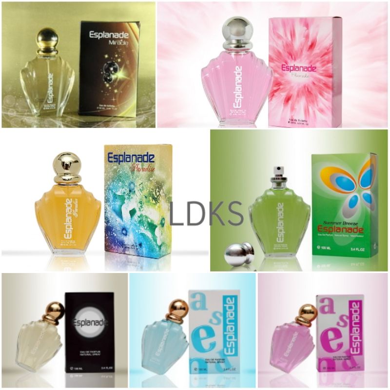Parfum Esplanade 90ml - Miracle / Pink / Blue / Florale / Paradise / Summer Breeze / Black