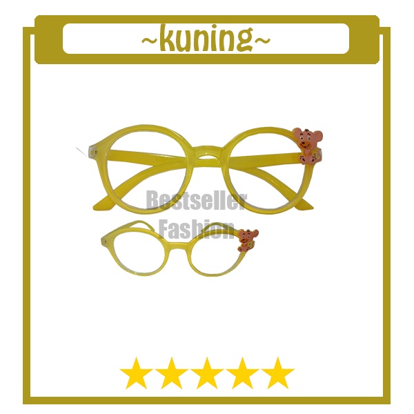 KACAMATA FASHION ANAK KACAMATA MOTIF MOUSE OVAL KIDS GLASSES KACAMATA GAYA ANAK CEWEK COWOK NOCASE