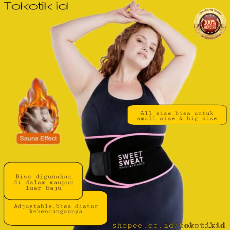 Korset pelangsing pengecil perut buncit pria wanita sweat belt pembakar lemak