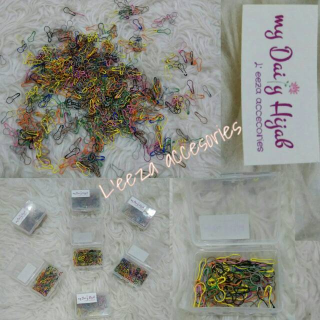 Peniti Bohlam/ labu anti nyangkut isi 80pcs RAINBOW  (kemasan anti tumpah)