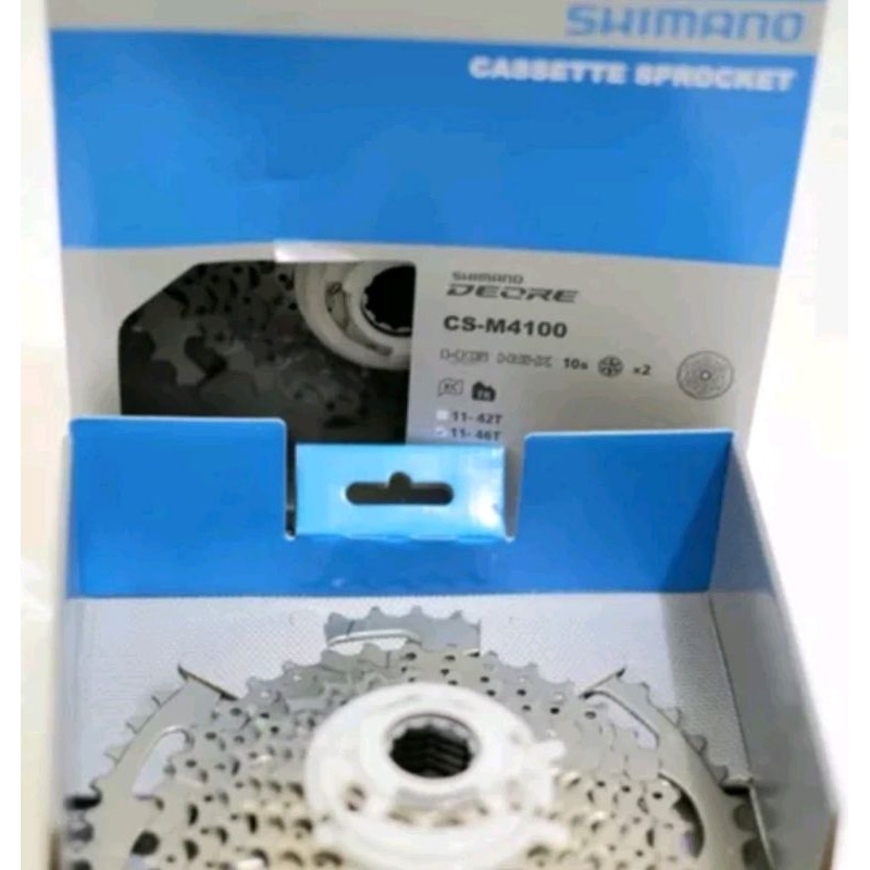 Sprocket 10 Speed 11-42 T Shimano Gir Deore CS-M 4100 Gear 10sp Sp Cassette M4100 11T - 42T . code- 732185