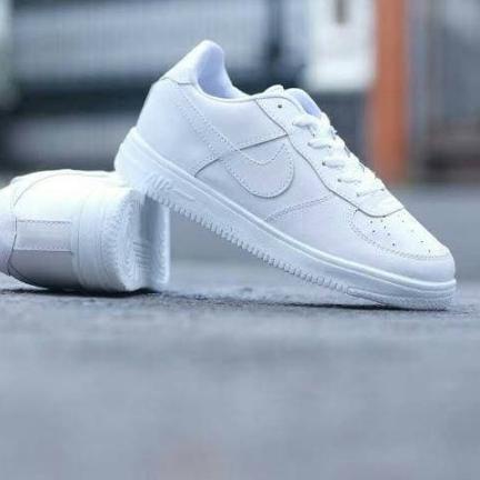 ❗Promo Maksimal🆕 SEPATU SNEAKERS  NIKE121_AIR FORCE ONE FULL PUTIH  SEPATU PRIA WANITA FREE BOX ❤🆕