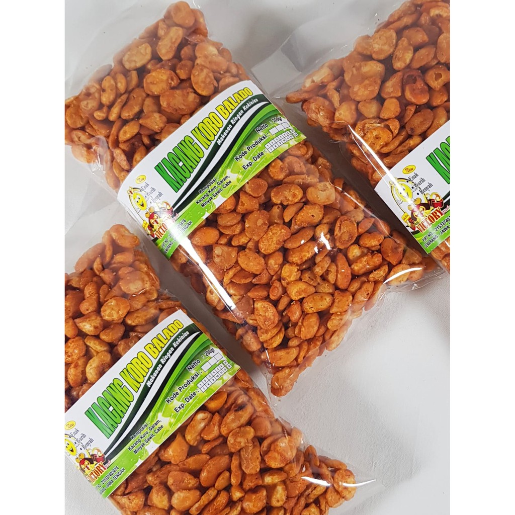 

Victory Snack - Camilan Kacang Koro Kupas Balado/Pedas murah isi 200 gr