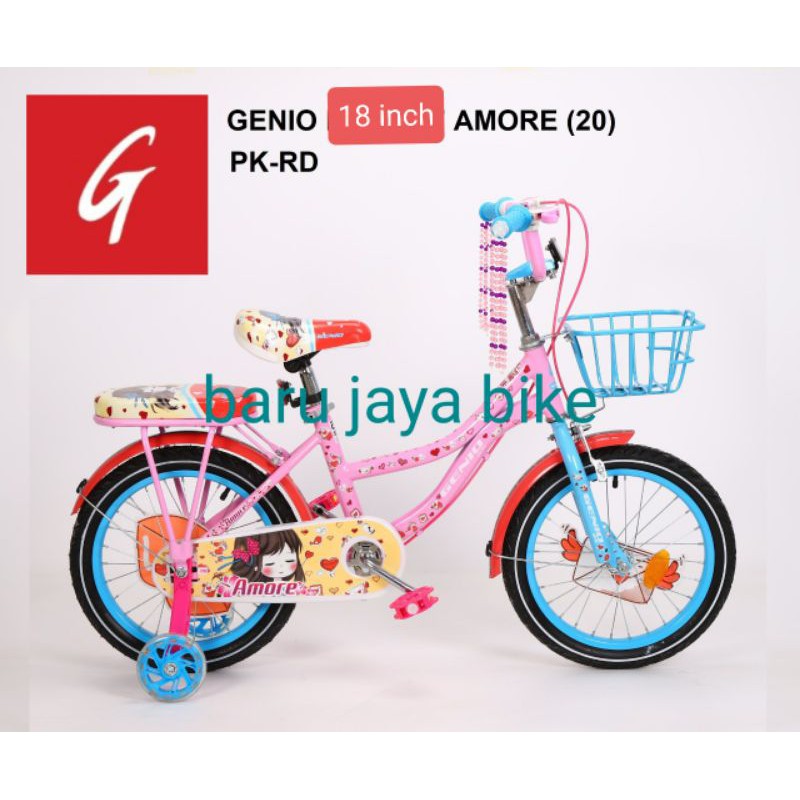 Sepeda Anak Perempuan GENIO Amore 18 | 16 Inch  Sepeda Mini18 GENIO amore