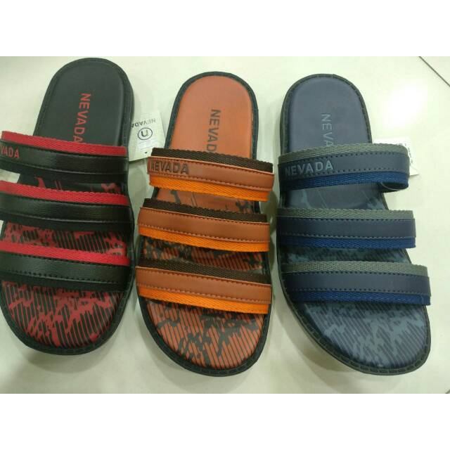 Sz 39-43 Sandal casual keren pria merk NEVADA brand Matahari