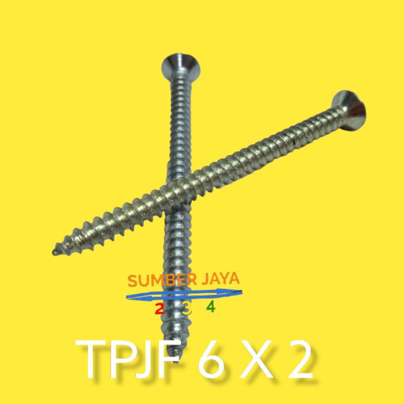 BAUT TPJF 6 X 2 ISI 50 PCS TERMURAH