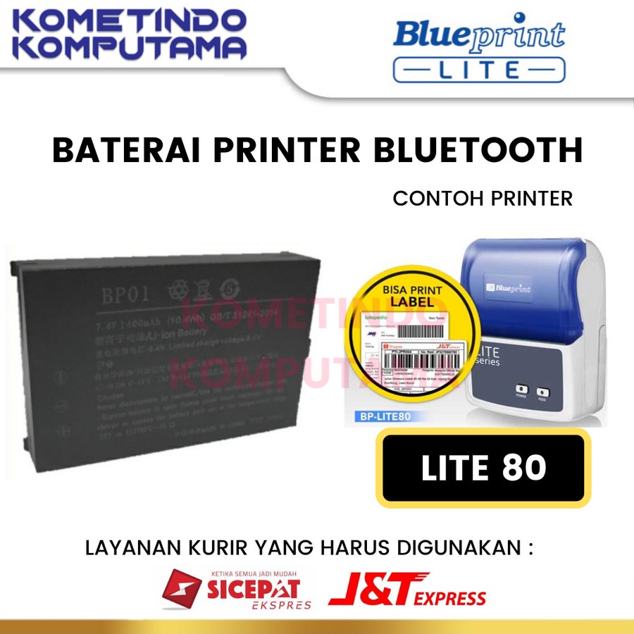 LITE80 BATERAI / BATTERY / BATRE ORIGINAL THERMAL PRINTER BLUEPRINT LITE 80