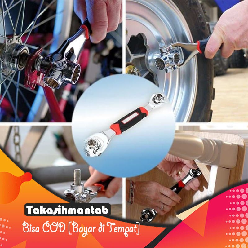 Jual Kunci Pas Ring Sok Universal Bengkel Rumah Perkakas 48 Serbaguna Tiger Wrench wellborn tolls