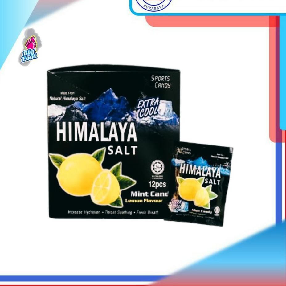 

《diskonlagi》 Permen BIG FOOT HIMALAYA SALT MINT Sports Candy Lemon 15 gr x 12 sachet DUS BOX