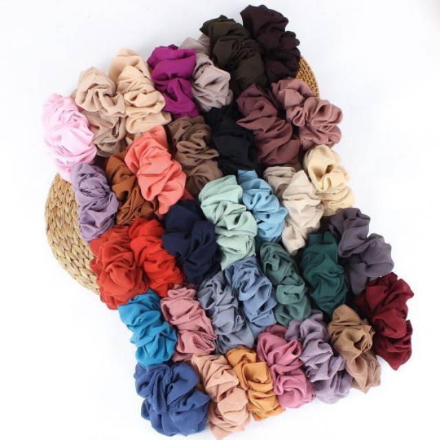 Scrunchie Hijab  Jumbo Cepol Ikat Rambut Hijab  Shopee 